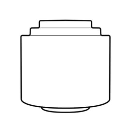 Glass Lampshade Stepped Cylinder Large