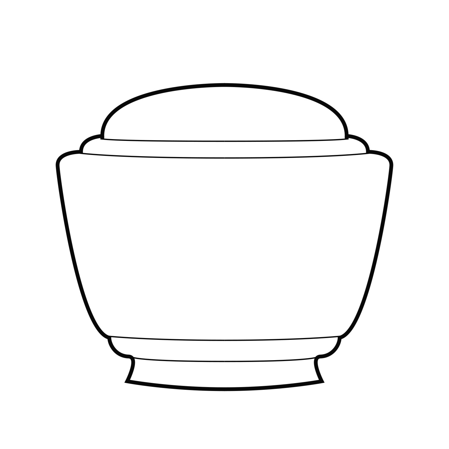 Glasschirm High Button