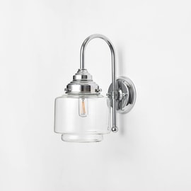 Wandlamp Getrapte Cilinder Small Helder Meander Chroom