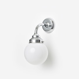 Wandlamp Bol Ø 15 Curve Chroom