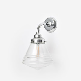 Wall Lamp Luxurious School Small Clear Curve Chrome