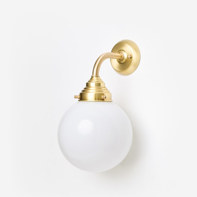 Wall Lamp Globe Ø 20 Curve Brass