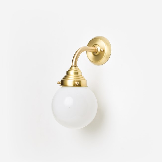 Wall Lamp Globe Ø 15 Curve Brass